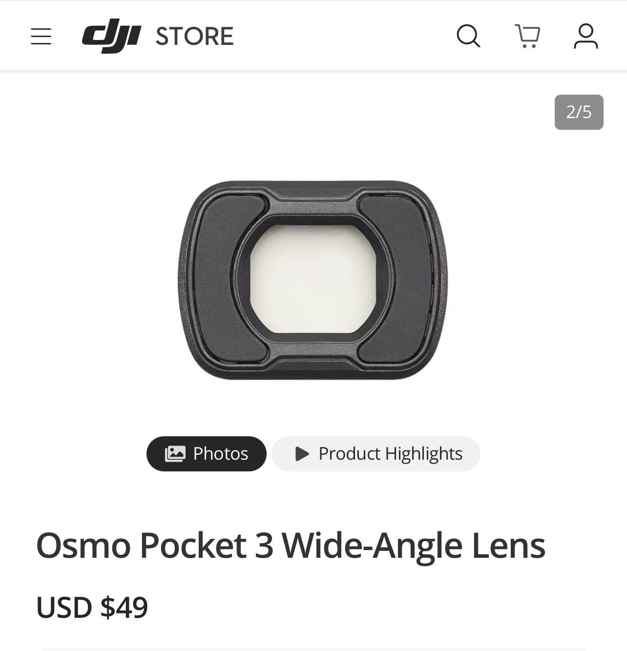 Osmo Pocket 3 Wide-Angle Lens Video Photography NEW