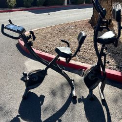 2 Foldable Exercise Stationary Bikes