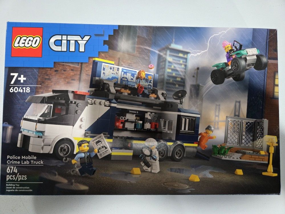 NEW LEGO CITY POLICE MOBILE CRIME LAB TRUCK 60418