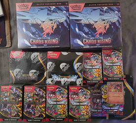 Pokemon Pitch Black Chaos Rising ETBs Booster Bundles Boxes
