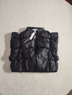 Anna & Ava Puffer Vest in Black Size S/M #DVB2473BLK NWT