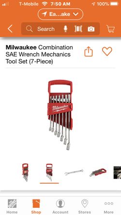 Milwaukee 7 piece wrench set