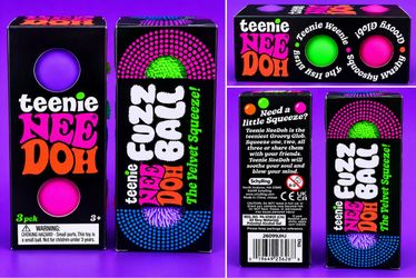 Teenie NeeDoh 3-Pack & Fuzz Ball – New in Box