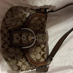 Coach Vintage Brown And Tan Purse 