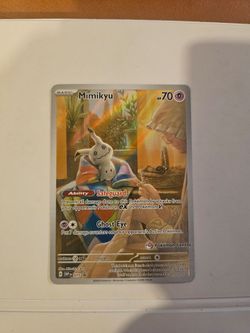 NM 2024 Mimikyu 075 Pokemon Center Stamp Paldean Fates