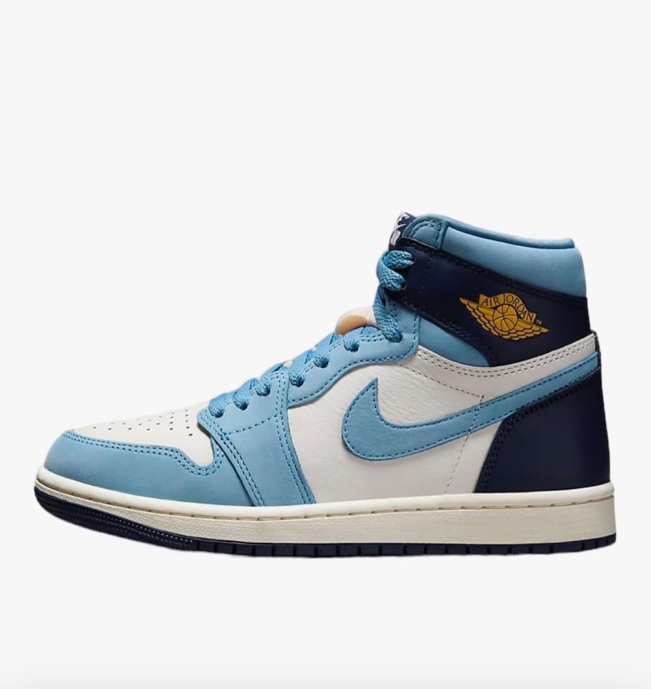 Air Jordan 1 Retro High OG White, University Blue/Sail/Midnight Navy/University Gold