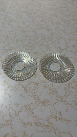 Pair of Glass Candle Drip Holders