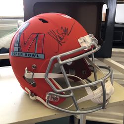 Autographed Super Bowl LVI Helmet MARCUS ALLEN