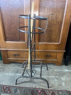 Metal Ice/Champaigne Bucket-  Plant Stand With Swivel Holder