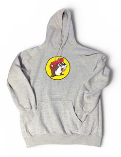 Buc-ee's Grey Beaver Hoodie Large