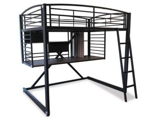 Metal kids bed  with Built-In Desk