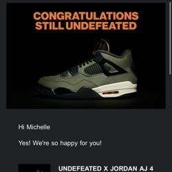 Jordan 4 Undefeated 