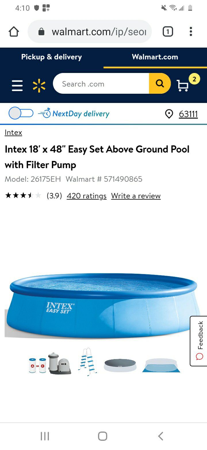 Intex Pool 18x48