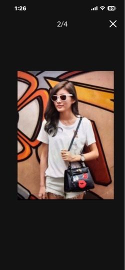 K-Pop Celebrity Idol Women Crocodile Print Gold Hardware Turn Lock Purse Handbag Shoulder Crossbody Bag Eye B Lip Blackpink Lisa Rose k pop