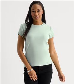 Soft Sea Green Women's Crewneck Tee
