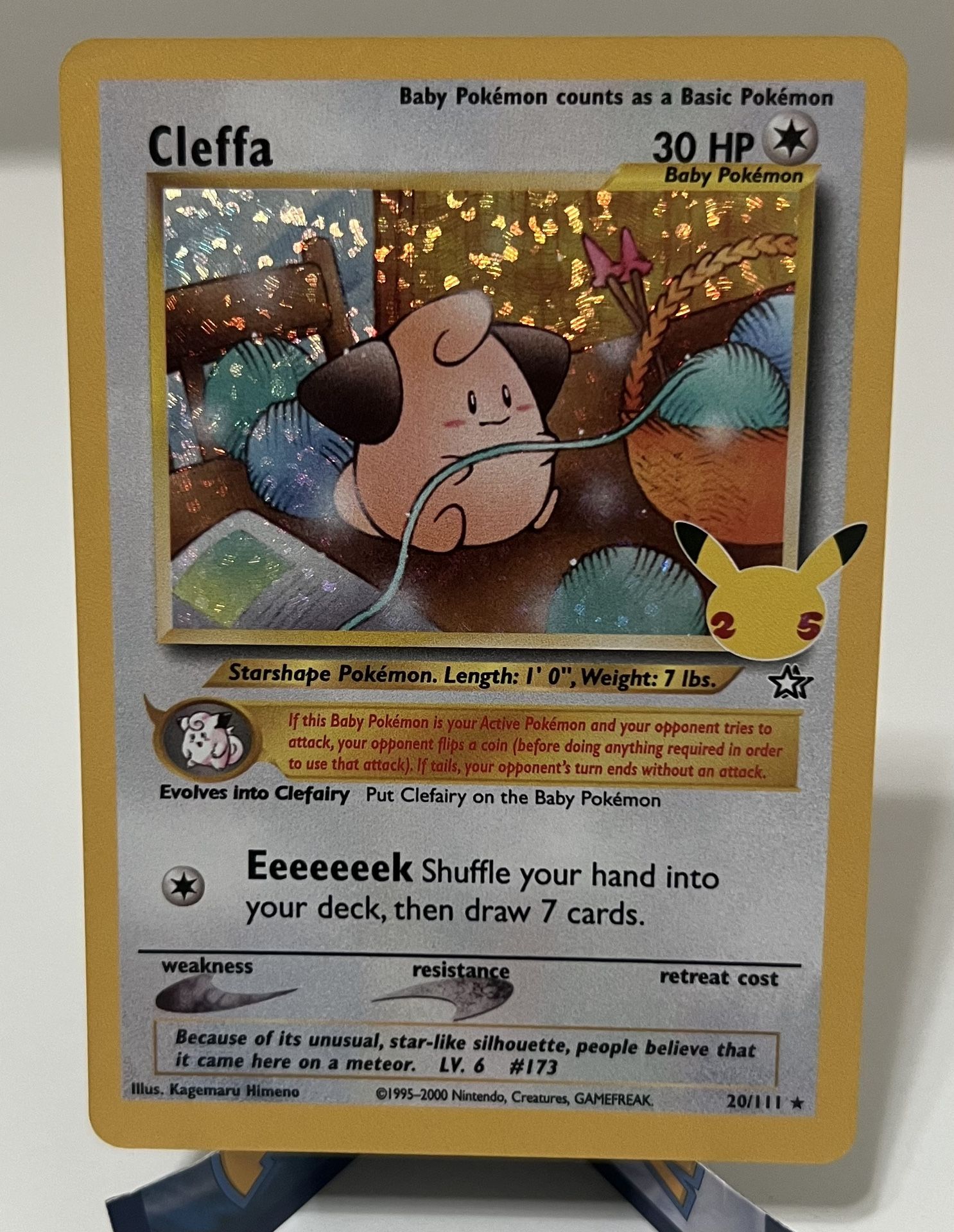 Pokemon Celebrations: Classic Collection Cleffa Holo Card # 20/111