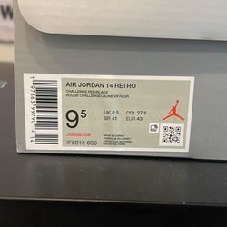 Jordan 14 “Ferrari”  Size 9.5 