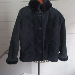 Brandon Thomas Leather Jacket M Women Vintage 