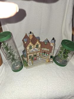 Lemax Village Building Plus Trees