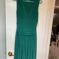NEW Size 6 Green Eliza J Sleeveless V-Neck Ruched Dress | Saint Patrick’s Day Cocktail Dress