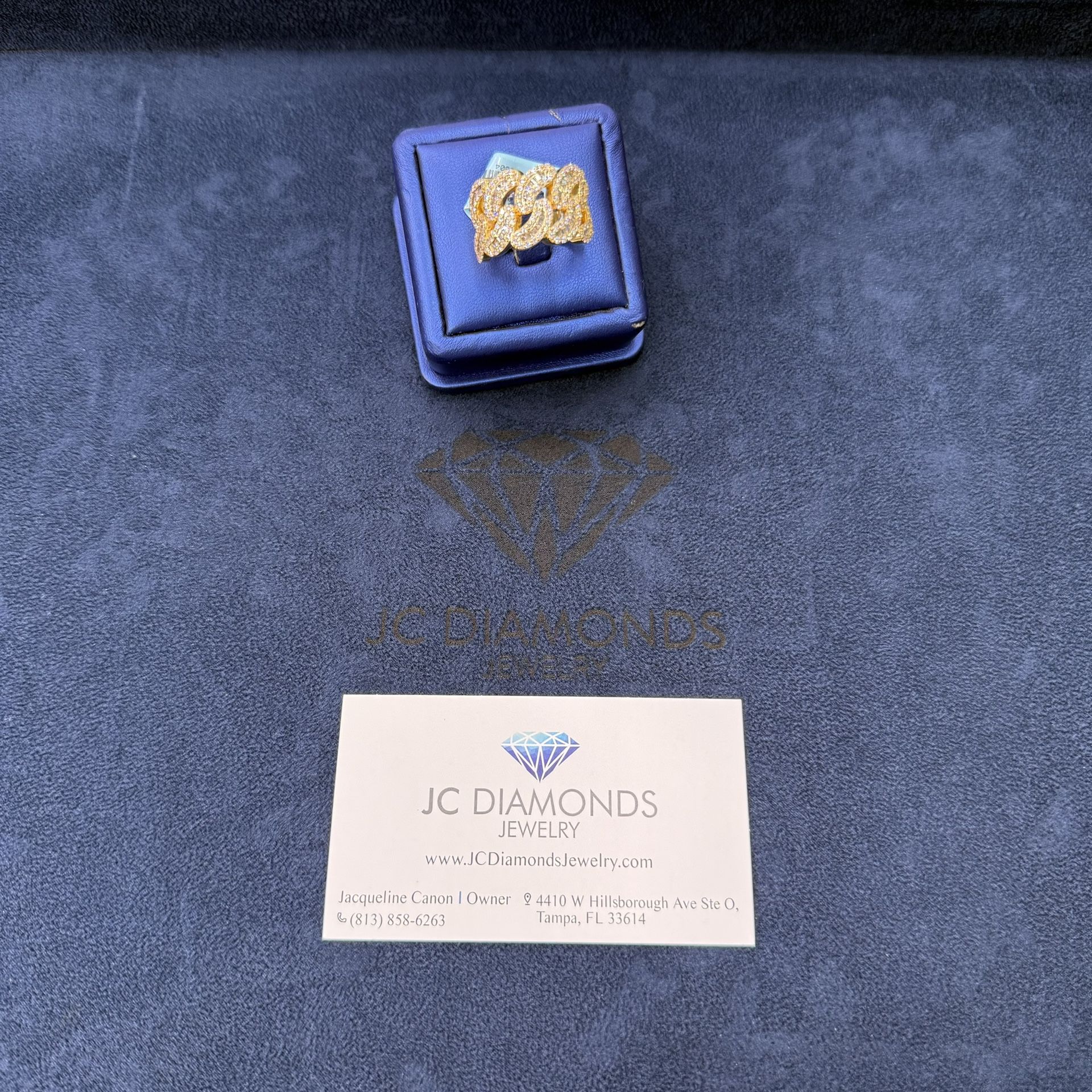Ring Cubanlink Diamonds Real 10k Gold