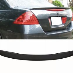Fits 06-07 Honda Accord 4Dr OE Factory Style Trunk Spoiler Unpainted Black ABS