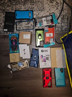 Phones case, ring doorbell, smart watch, outlet night lights. Brand new and used items.
