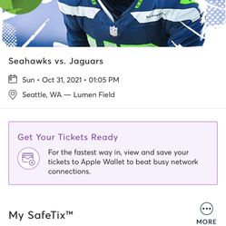 Seahawks vs Jaguars Tickets