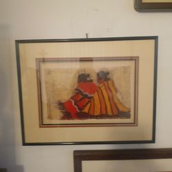 Signed Dillion-Sutton(1983) Original Batik -Framed fine art-Mint
