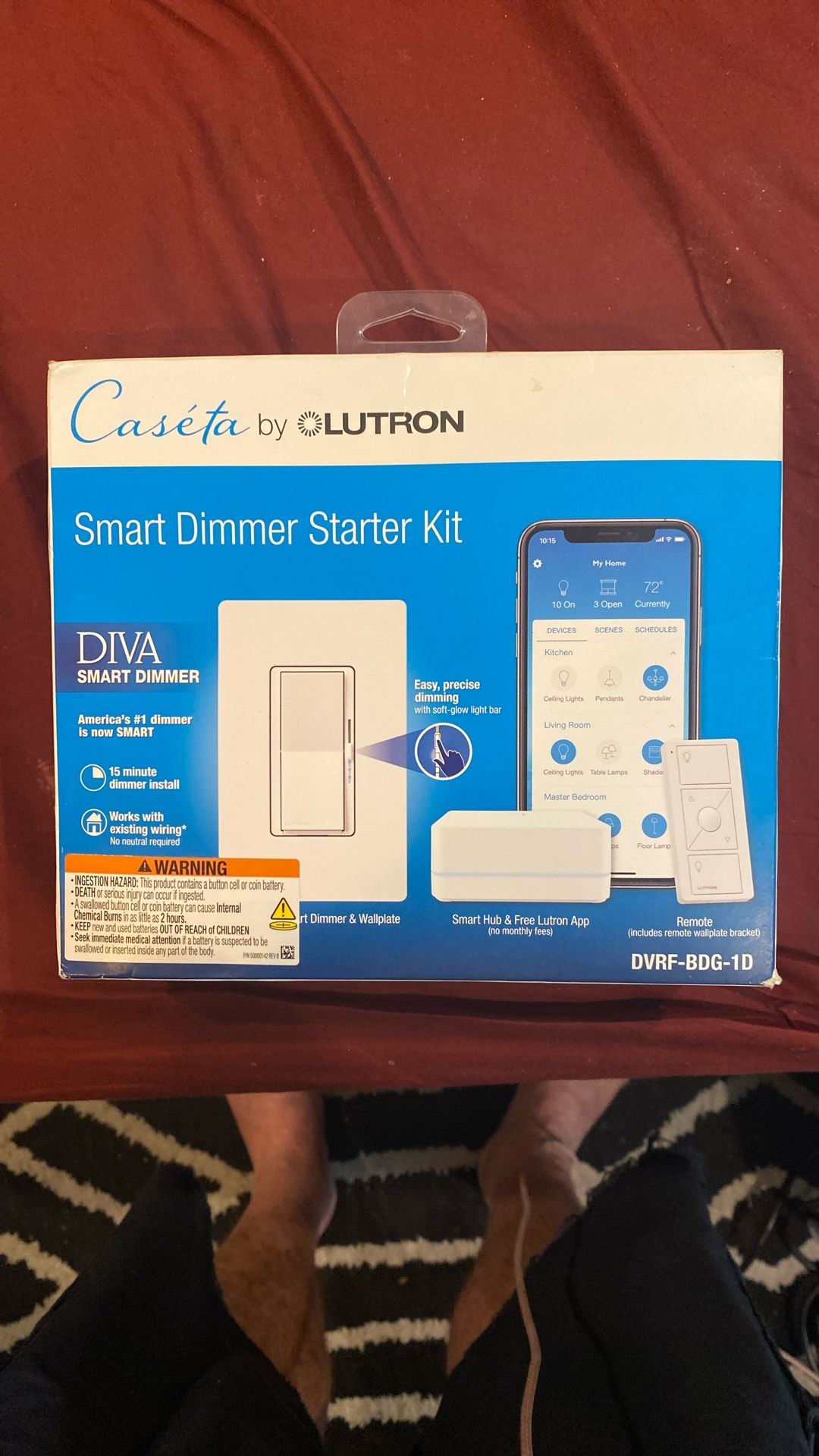 Caseta By Lutron Smart Dimmer Starter Kit DVRF-BDG-1D - Lighting/electrical