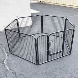 Brand New $55 Pet 6-Panel Playpen, Each Panel (24” Tall X 32” Wide) Heavy Duty Dog Exercise Fence Gate Crate Kennel 