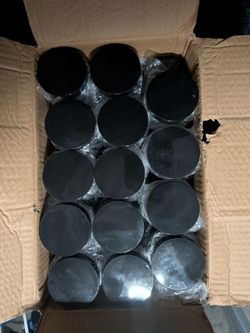 59 Pack 2oz Plastic Jars with Black Lids BPA Free Small 60 gram Jar Round Clear Refillable storage Slime containers