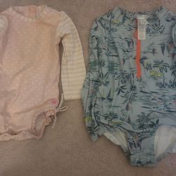 Girl long sleeve swimsuits 18-24m 3T
