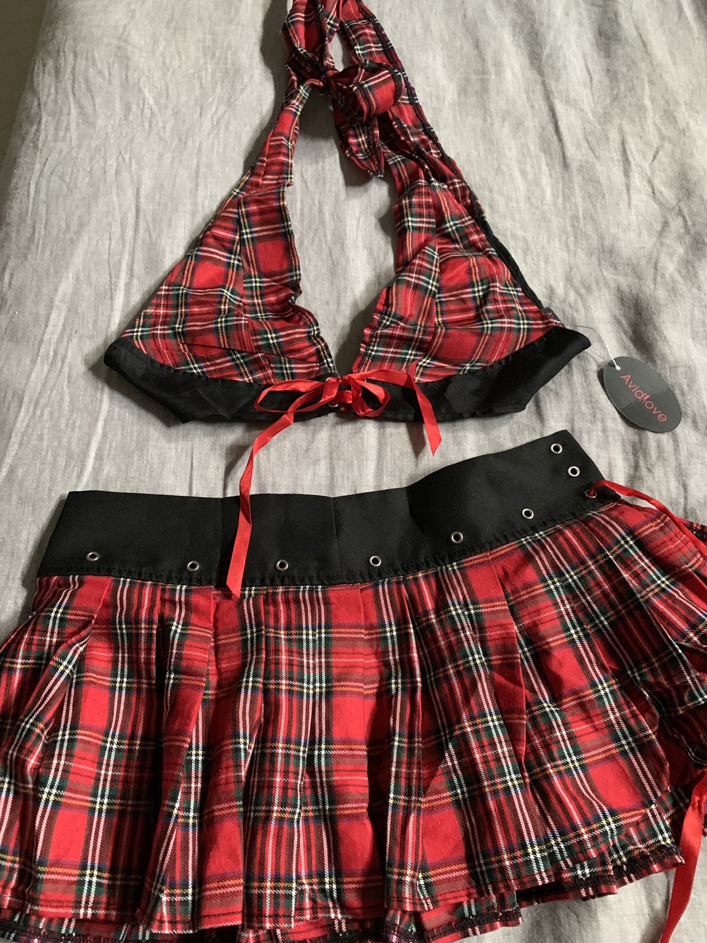 Sexy schoolgirl costume medium new