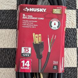 Husky 9 Ft Tool Replacement Cord 