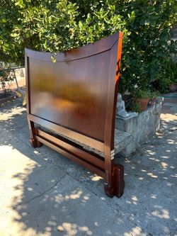 Queen, size bedframe, and solid wood headboard