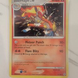 Infernape 5/130 HOLO - Rare Diamond and Pearl Pokemon Card - LP/NM