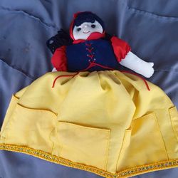 
Vintage 1990s Italian Reversible Snow White & Evil Queen Story Doll - 11′′ Handmade Fairytale Doll 