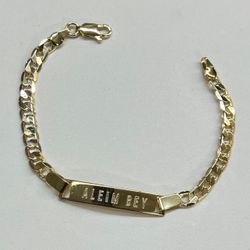 Kids ID bracelet 14k gold filled best quality engraving is a option