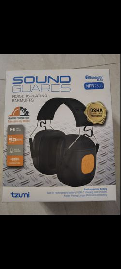 NEW Tzumi Sound Guards Noise Isolating Earmuffs Hearing Protection Bluetooth 5.0