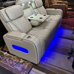 Power Reclining Sofa & Power Reclining Love Seat On Sale