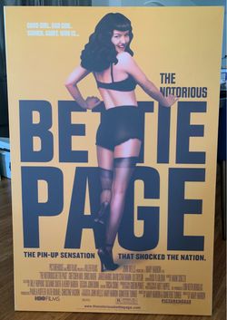 BETTIE PAGE PINUP CANVAS MOVIE POSTER
