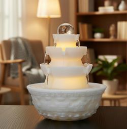 Indoor Tabletop Water Fountain with LED Light
