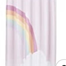 Brand new Fun and Playful Rainbow Microfiber Bathroom Shower Curtain -72 Inch Cute For Kids Bathroom