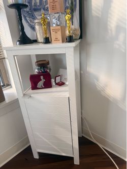 White cabinet and shelf