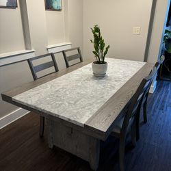 Dining Table With 4 Chairs - Great Condition/Rarely Used - $700