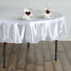 Wedding decor Satin tablecloth 90”