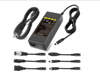 42V 2A Electric Scooter Charger Universal Replacement with 7 Plugs, Compatible with GOTRAX/Jetson/Voyage Charger for 36V 10S Li-ion Battery.