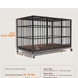 48" Heavy Duty Dog Crates for Large Dogs