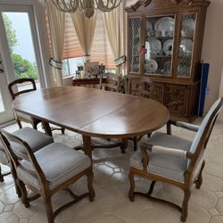 Dining Table — 6 Chairs, and Table Pads